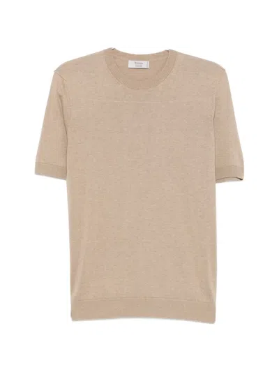 Ferrante Short-sleeve Sweater In Brown