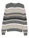 Ferrante Striped Round-neck Sweater In Multi