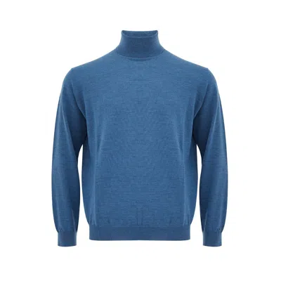 Ferrante Turquoise Wool Elegance Sweater In Blue