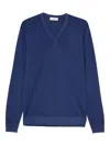 Ferrante V-neck Sweater In Blue