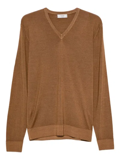 FERRANTE FERRANTE V NECK JERSEY SILK/WOOL