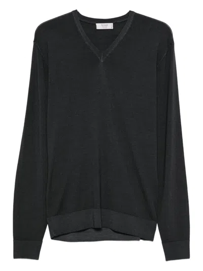 FERRANTE FERRANTE V NECK JERSEY SILK/WOOL