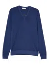 Ferrante V-neck Sweater In Blue