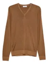 Ferrante Pullover Mit V-ausschnitt In Brown
