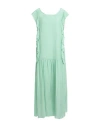 Ferrante Woman Midi Dress Light Green Size 8 Viscose, Silk, Cotton