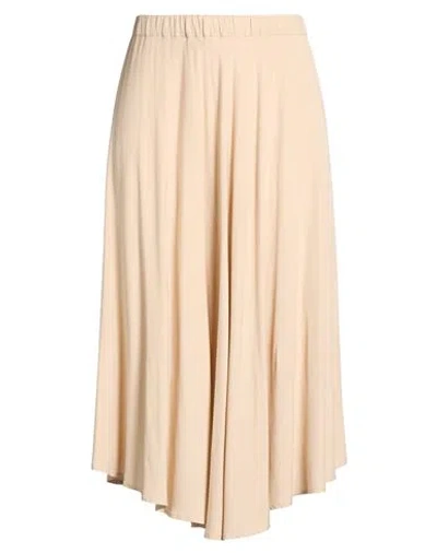 Ferrante Woman Midi Skirt Sand Size 14 Viscose In Neutral