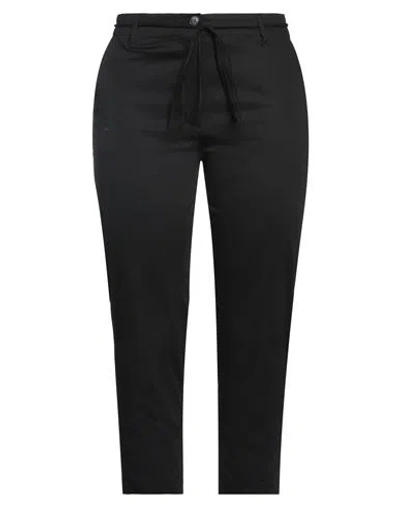 Ferrante Woman Pants Black Size 10 Cotton, Elastane