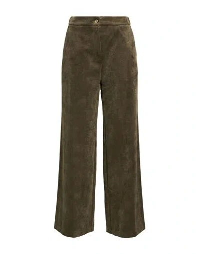 Ferrante Woman Pants Military Green Size 6 Polyester, Nylon, Elastane