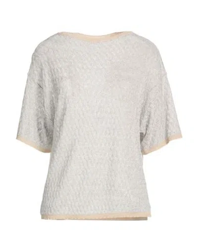 Ferrante Woman Sweater Grey Size 6 Viscose, Polyester In Neutral