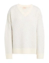 Ferrante Woman Sweater Ivory Size 10 Polyamide, Wool, Viscose, Alpaca Wool, Cashmere In White