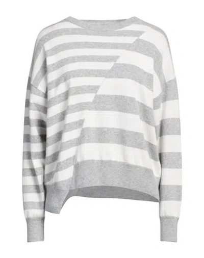 Ferrante Woman Sweater Light Grey Size 8 Merino Wool, Cashmere