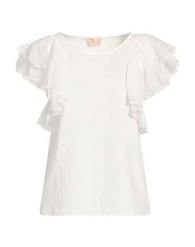 Ferrante Woman T-shirt White Size 4 Cotton