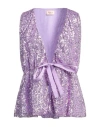 Ferrante Woman Tailored Vest Lilac Size 6 Polyester In Purple