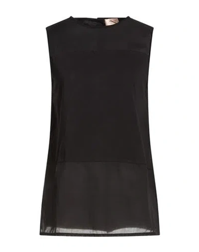 Ferrante Woman Top Black Size 14 Cotton