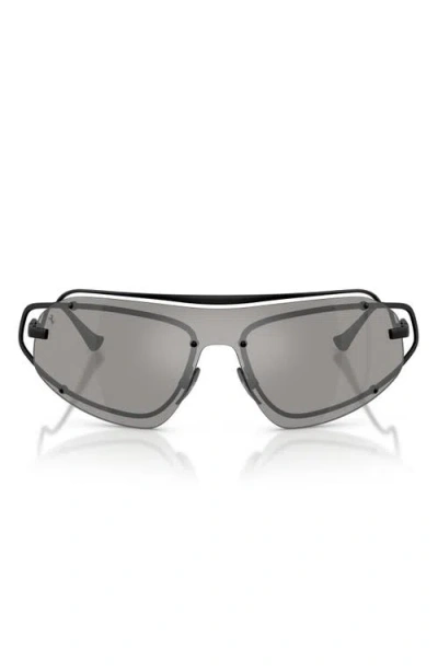 Ferrari 132mm Rimless Rectangular Sunglasses In Gray