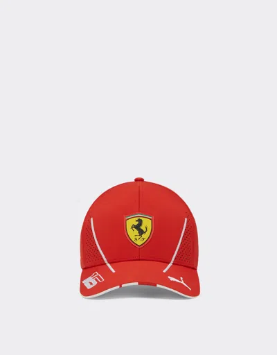 Ferrari 2024 Scuderia  Team Replica Leclerc Hat In Rosso Corsa