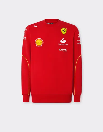 Ferrari 2024 Scuderia  Team Replica Sweatshirt In Rosso Corsa