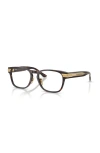 Ferrari 52mm Rectangle Optical Glasses In Red