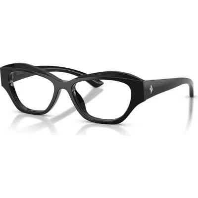 Ferrari 53mm Cat Eye Optical Glasses In Black