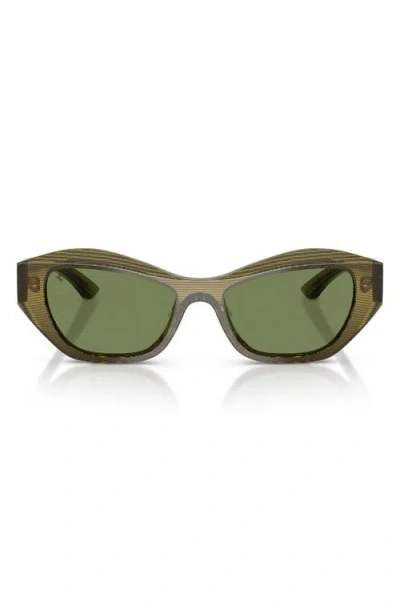 Ferrari 53mm Cat Eye Sunglasses In Green