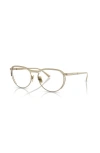 Ferrari 53mm Oval Optical Glasses In Gold