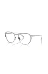Ferrari 55mm Oval Optical Glasses In Metallic