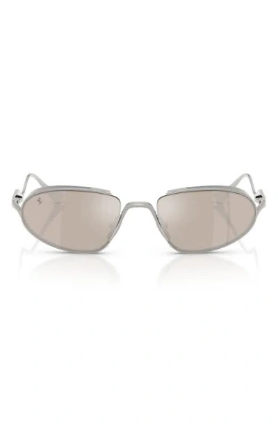 Ferrari 53mm Oval Sunglasses In Gray