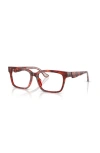 Ferrari 53mm Rectangle Optical Glasses In Brown