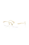 Ferrari 54mm Rectangle Optical Glasses In Gold