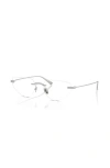 Ferrari 57mm Irregular Optical Glasses In Silver