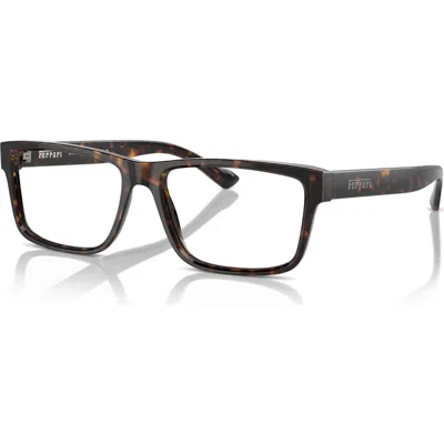 Ferrari 55mm Rectangle Optical Glasses In Brown