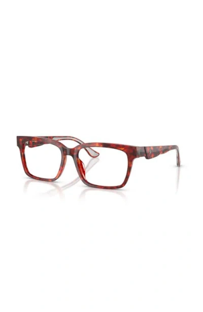 Ferrari 55mm Rectangle Optical Glasses In Red