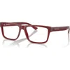 Ferrari 55mm Rectangle Optical Glasses In Red