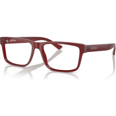 Ferrari 55mm Rectangle Optical Glasses In Red