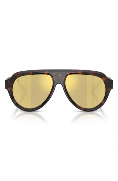 Ferrari 56mm Pilot Sunglasses In Brown