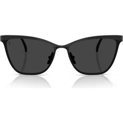 Ferrari 56mm Polarized Cat Eye Sunglasses In Blue