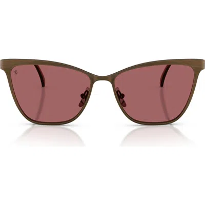 Ferrari 56mm Polarized Cat Eye Sunglasses In Pink