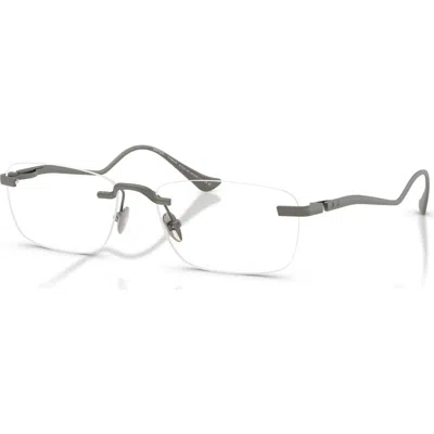 Ferrari 56mm Rectangle Optical Glasses In White