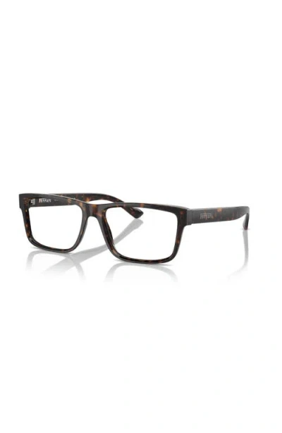 Ferrari 57mm Rectangle Optical Glasses In Brown
