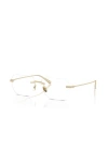 Ferrari 57mm Rectangle Optical Glasses In Gold
