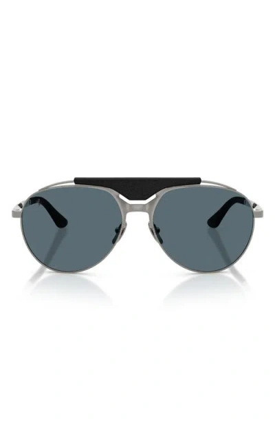 Ferrari 59mm Pilot Sunglasses In Silver