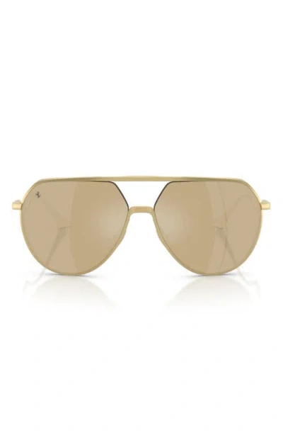 Ferrari 59mm Polarized Pilot Sunglasses In Gold