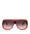 Ferrari Oversized Frame Sunglasses In Red