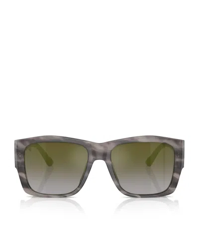 Ferrari Acetate Square Sunglasses In Grey