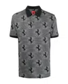 Ferrari All-over Logo-print Polo Shirt In Gray