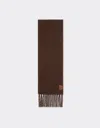 Ferrari Alpaca Scarf With  Label In Brown