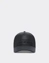 Ferrari Baseball Cap In Nappa Leather With  Logo In Black