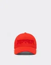 Ferrari Baseball Cap With Embroidered  Logo In Rosso Dino