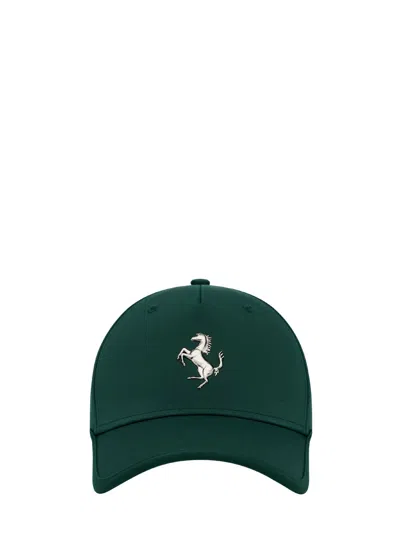 Ferrari Baseball Cap With Logo In Green