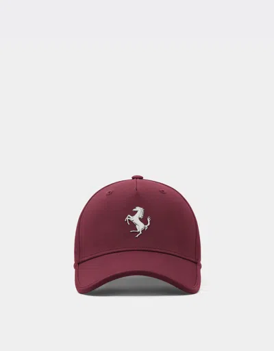 Ferrari Baseball Cap With Metal Prancing Horse